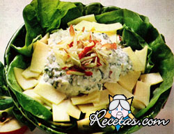 receta de Ensalada de queso a la albahaca