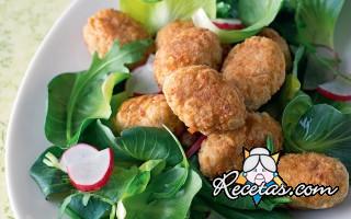 Albóndigas con copos de avena y queso