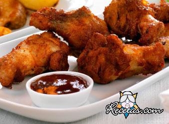 Alitas de pollo empanadas con paprika