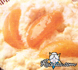 Arroz cremoso con duraznos