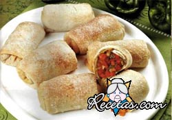 Arrolladitos de jamón y queso