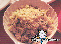 Arroz salteado con hierbas