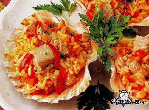 Arroz en coquilles