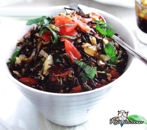 Arroz salvaje con hortalizas