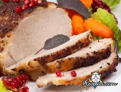 Asado de ternera con mostaza a la  francesa