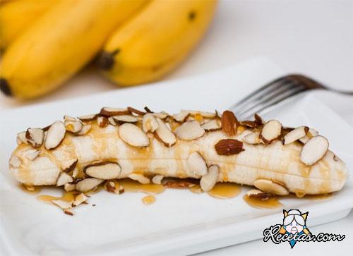 Bananas fritas con miel