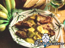 Guarnición de banana al curry