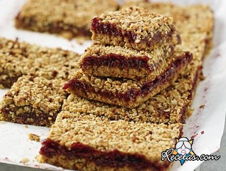 Barritas de centeno, avena y mermelada