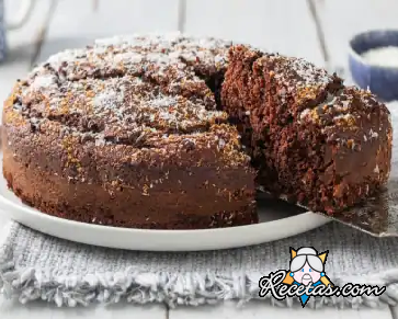 Bizcocho rápido de chocolate y coco