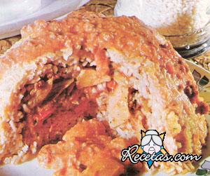 Bomba de arroz y pollo