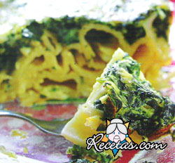 BudÃn de espinacas, ricota y pastas