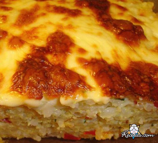 Budín de pollo a la italiana