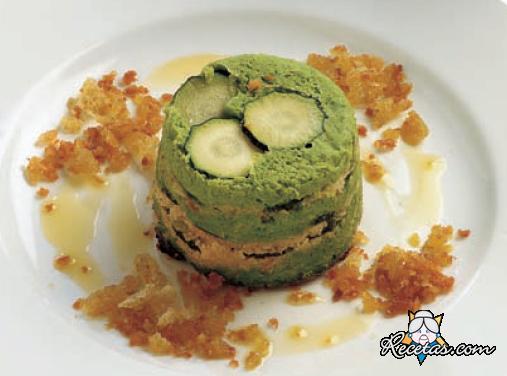 Budincitos de guisantes y calabacines