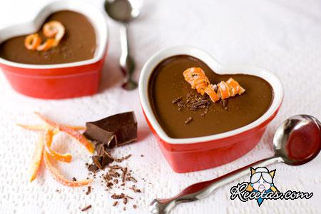 Budincitos de naranja al chocolate