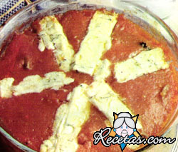 Budín de tomate y jamón