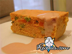 Budín de tomates y choclo