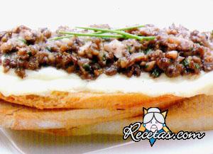 Canapés tibios de champiñones