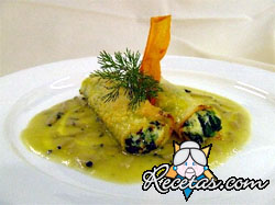 Canelones con espinacas