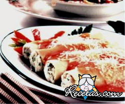 Canelones de ricotta