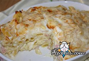 Cazuela de pasta y pescado