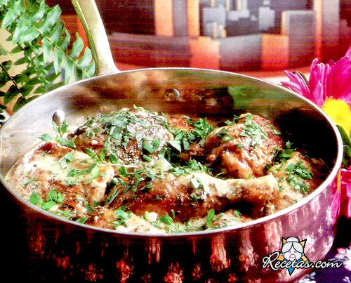 Cazuelo de pollo con hierbas