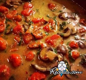 Champiñones a la griega