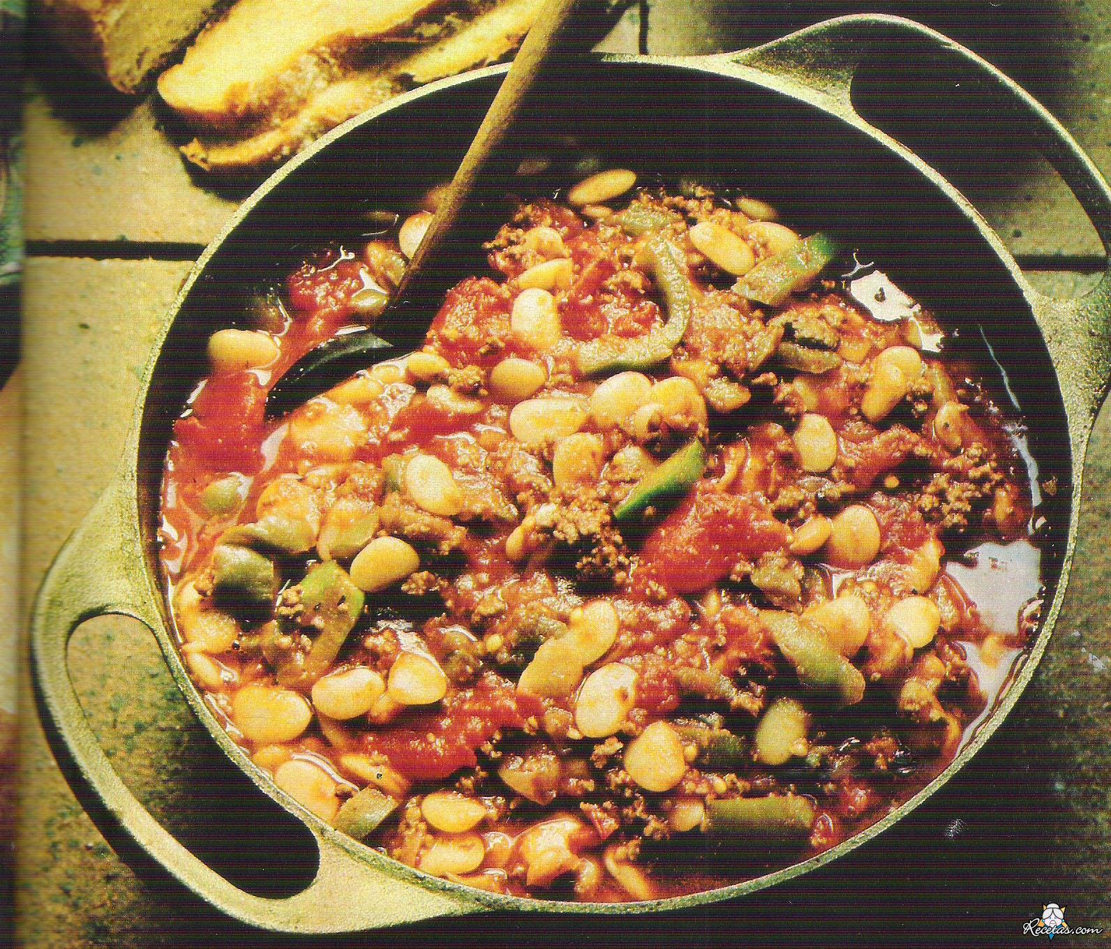 Chili con carne y frijoles