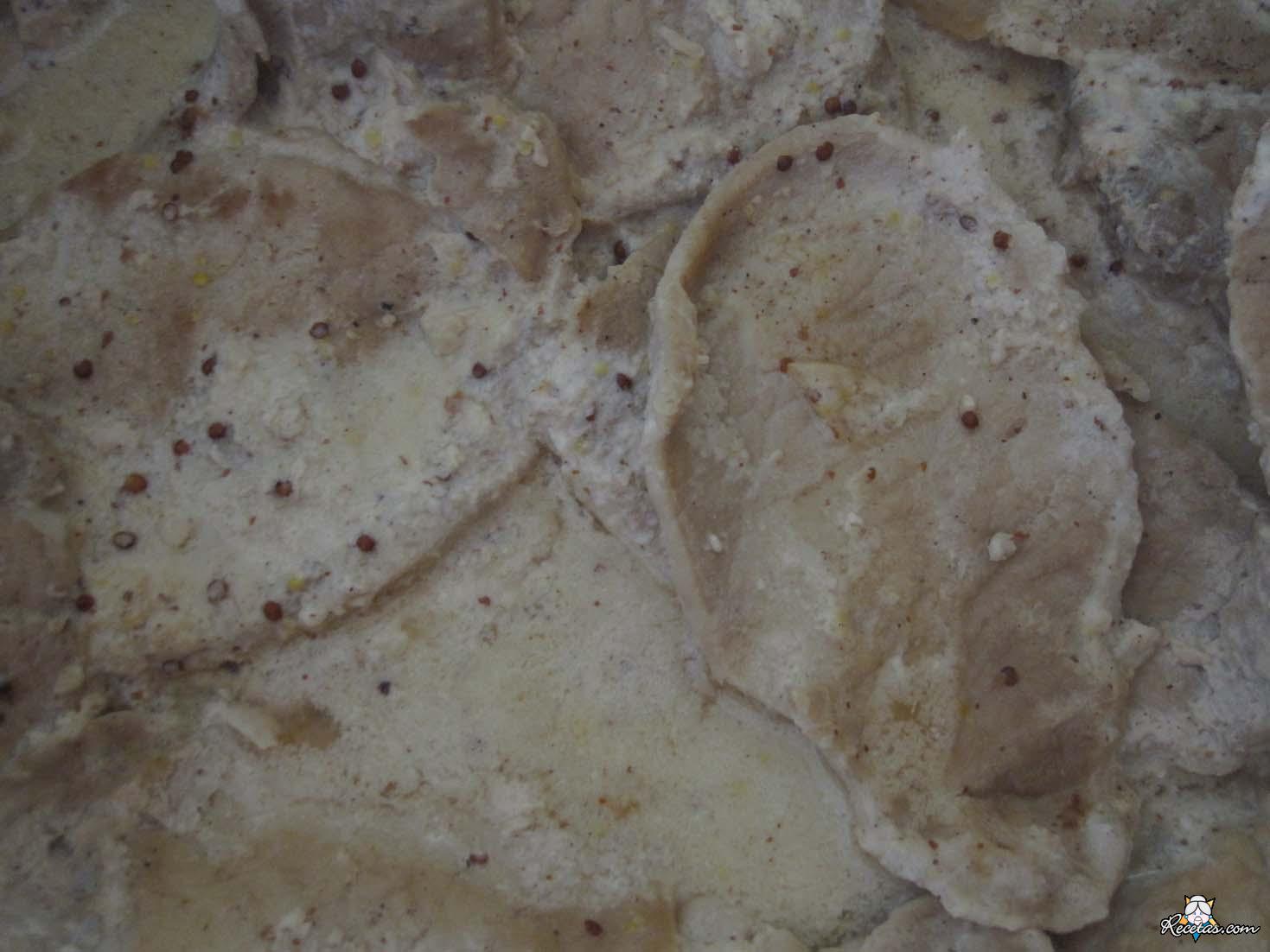 Cinta de lomo de cerdo con nata