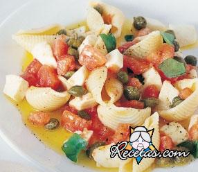 Conchillas con mozzarella