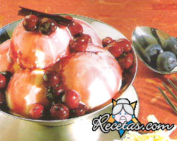 Copa helada con arándanos y oporto