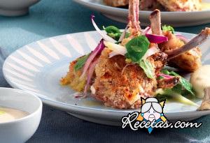 Cordero con salsa de pan y salmoriglio