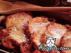 Costillitas de cerdo con espinacas