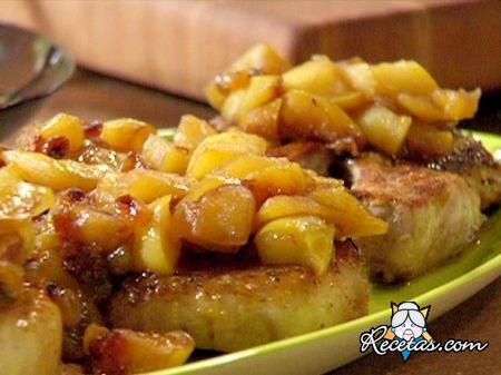 Costillitas de cerdo con manzanas