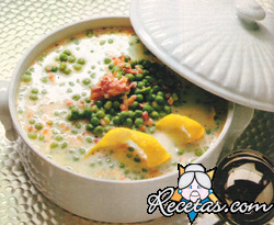 Crema de arvejas al limón
