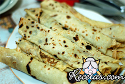 Crepes con pasas y cognac