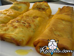 Panqueques a la crema de banana