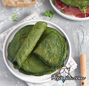 Crepes de espinacas sin leche ni huevos