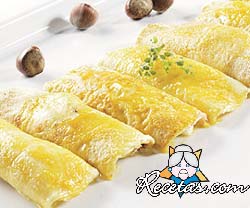 Crepes de espárragos y jamón