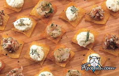 Crocantes de polenta con tres sabores