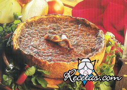 Crostata rústica con cebollas