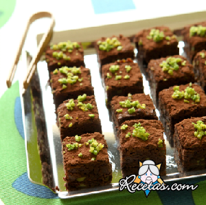 Cuadraditos de chocolate y pistachos