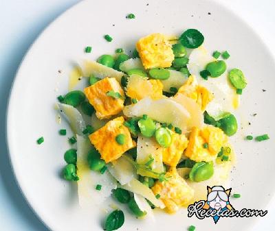 Cubitos de tortilla primaverales