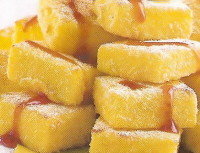 Daditos de sémola con mermelada