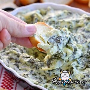 Dip de espinacas y alcachofas