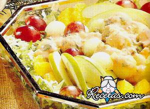 Ensalada con salsa de coñac