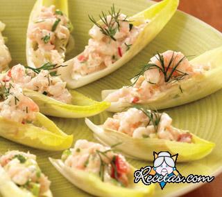 Ensalada de camarones y champiñones