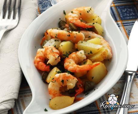 Ensalada de gambas a la catalana