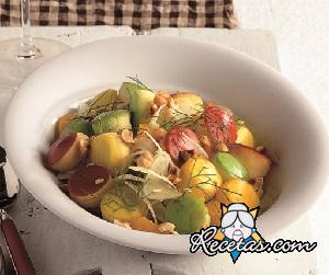 Ensalada de hinojo, naranjas y manzanas