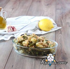Ensalada de judías verdes con patatas y atún