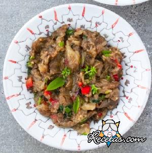 Ensalada medioriental de berenjenas asadas